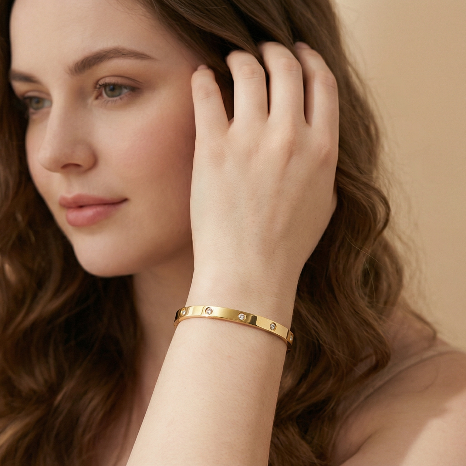 Brick Couple Titanium Steel Bracelet Female