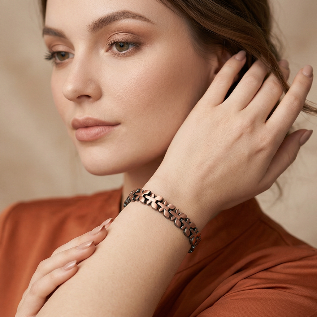 Bronze Magnet Bracelet Retro Fashion Three Rows Full Magnet Detachable Couple Bracelet