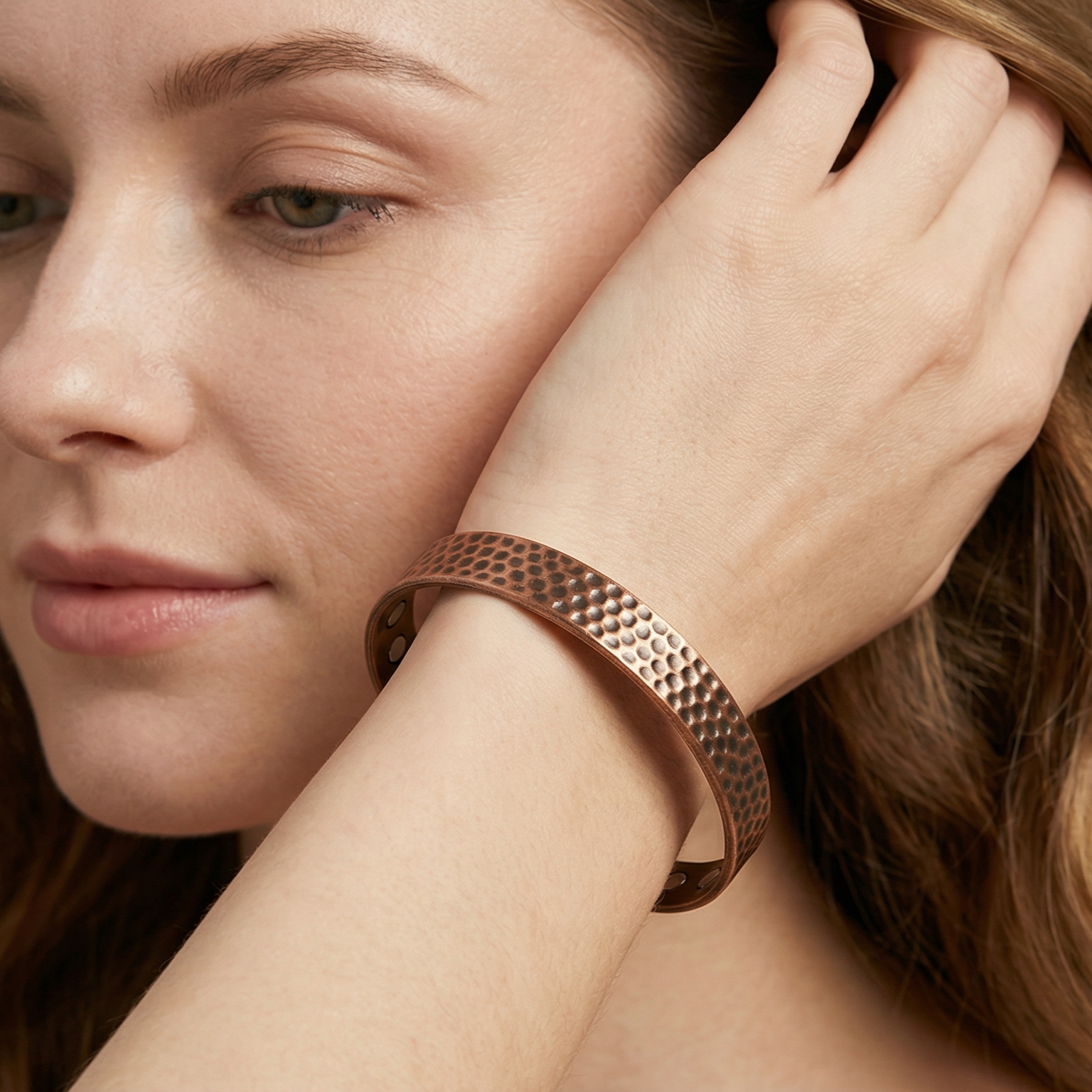 Bronze Magnet Bracelet Retro Fashion Three Rows Full Magnet Detachable Couple Bracelet