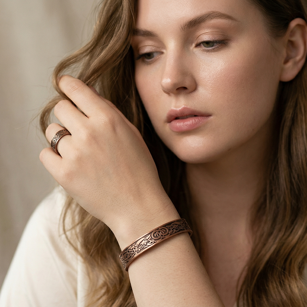 Bronze Magnet Bracelet Retro Fashion Three Rows Full Magnet Detachable Couple Bracelet