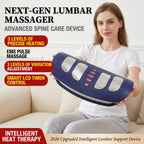 5-in-1 Electric Lumbar Massager — 4-Zone EMS, Airbag Traction, Heat Therapy, Vibration & Smart Timer | Rechargeable Spine Decompression Device
