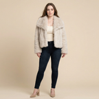 Winter Plush Coat Fashion Warm Thicken Fluffy Lapel Jacket Outwear Casual Long Sleeve Tops Womens Clothing