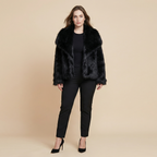 Winter Plush Coat Fashion Warm Thicken Fluffy Lapel Jacket Outwear Casual Long Sleeve Tops Womens Clothing