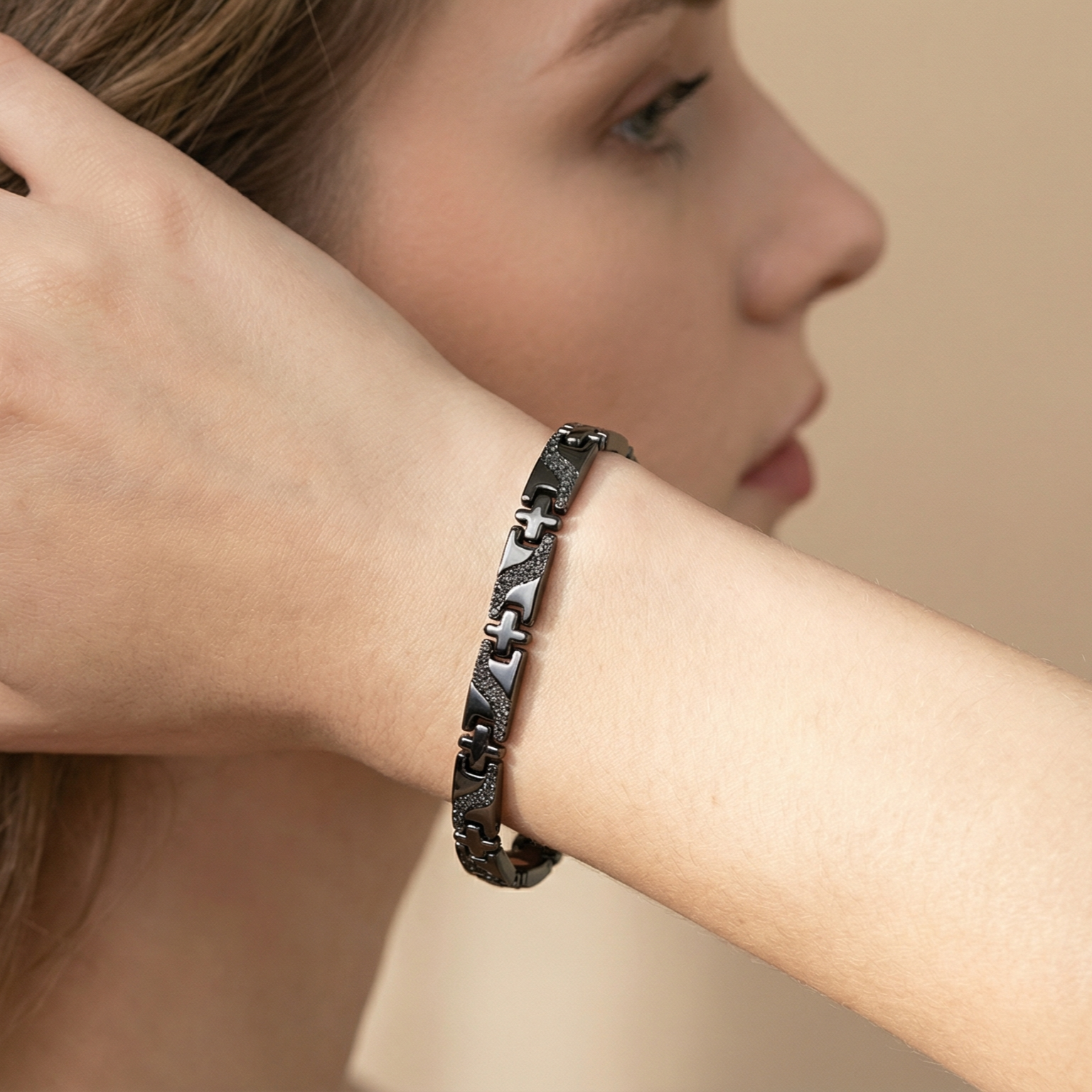 Longrui Cross Dragon Pattern Bracelet