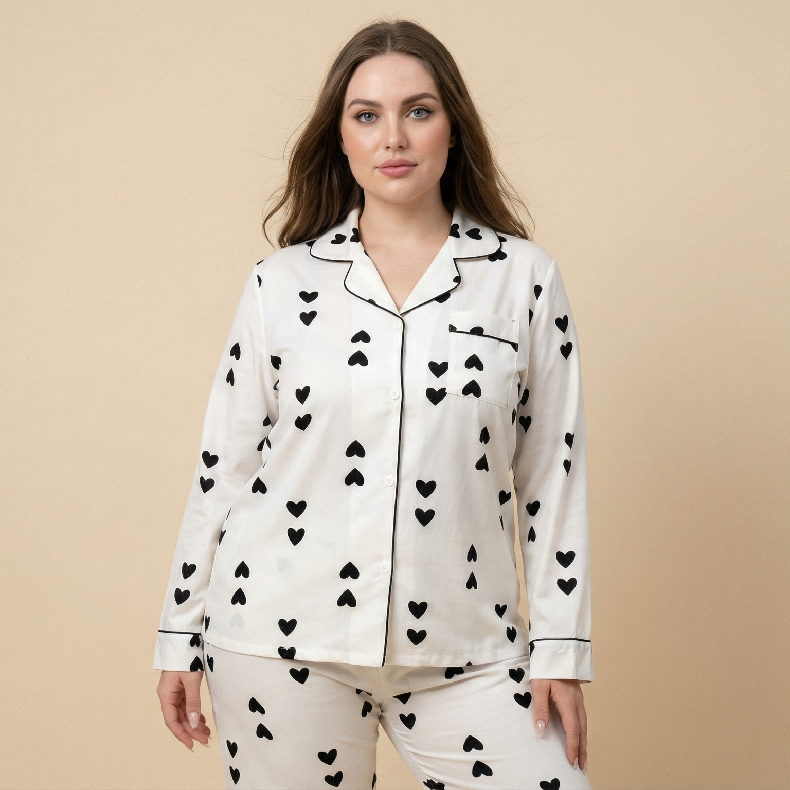 Small Love Home Wear Large Size Plus-sized Two Pieces