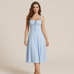 Mid-length Corset Elegant Slit Lace-up Women's Outing Leisure Dress