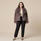 Winter Plush Coat Fashion Warm Thicken Fluffy Lapel Jacket Outwear Casual Long Sleeve Tops Womens Clothing