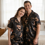Couple Pajamas Ice Silk Summer Short-sleeved Female