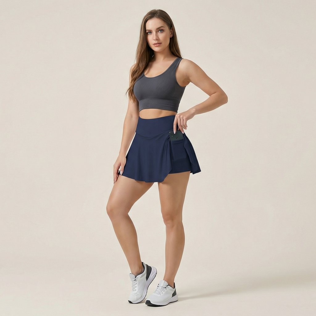 Sports Short Skirt High Waist Fake Two Pieces