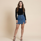 Casual Versatile High-grade Denim Skirt