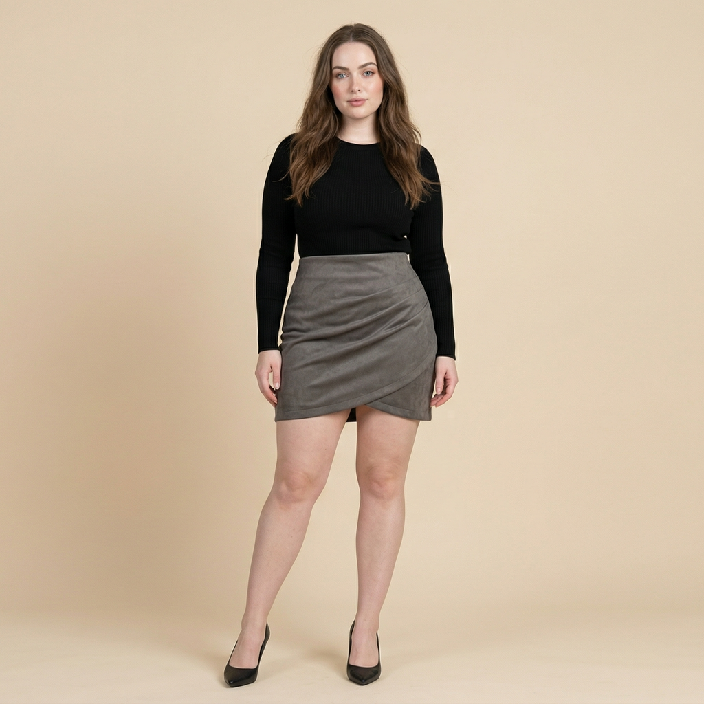 Solid Color Sheath Skirt Autumn And Winter Irregular Women's Clothing
