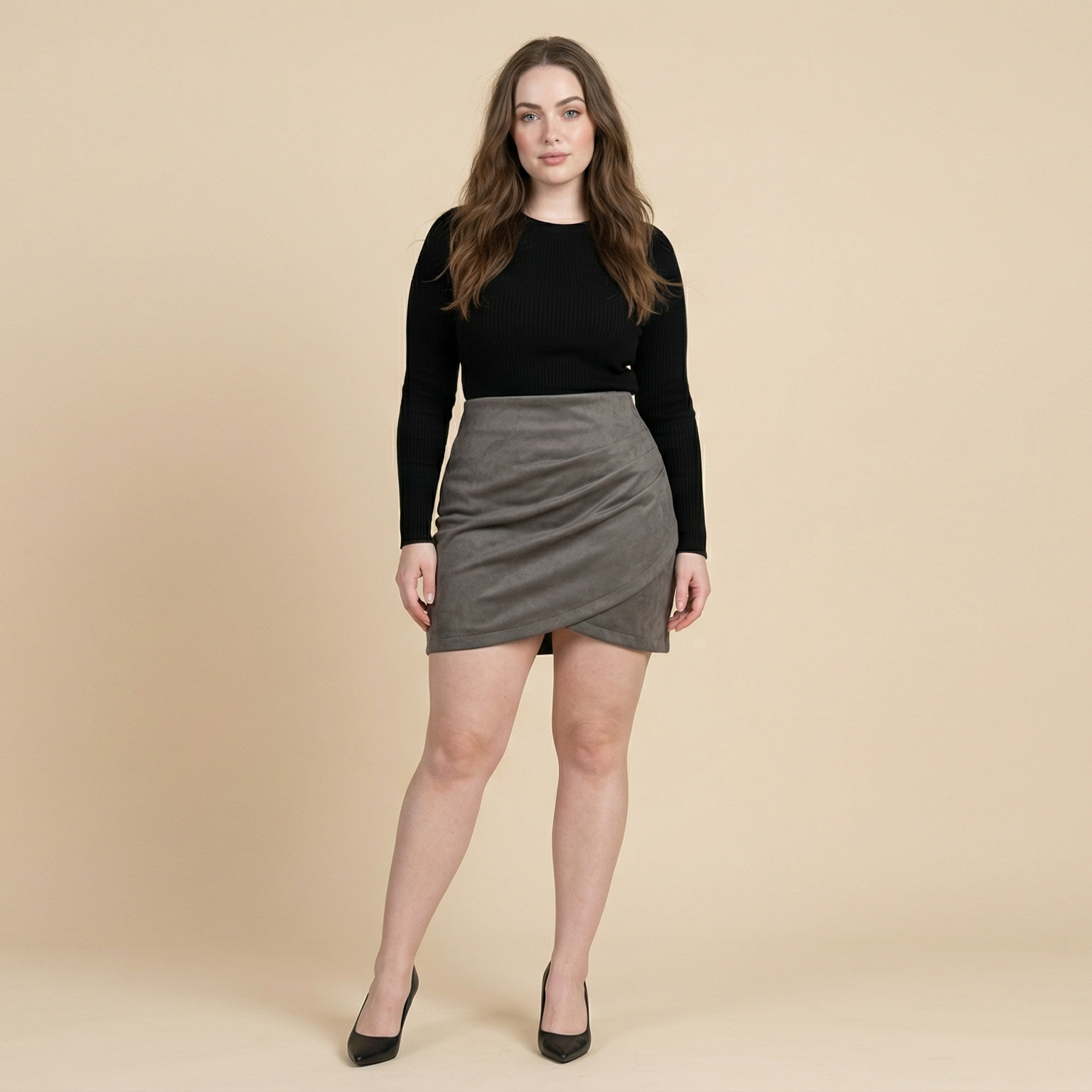 Solid Color Sheath Skirt Autumn And Winter Irregular Women's Clothing
