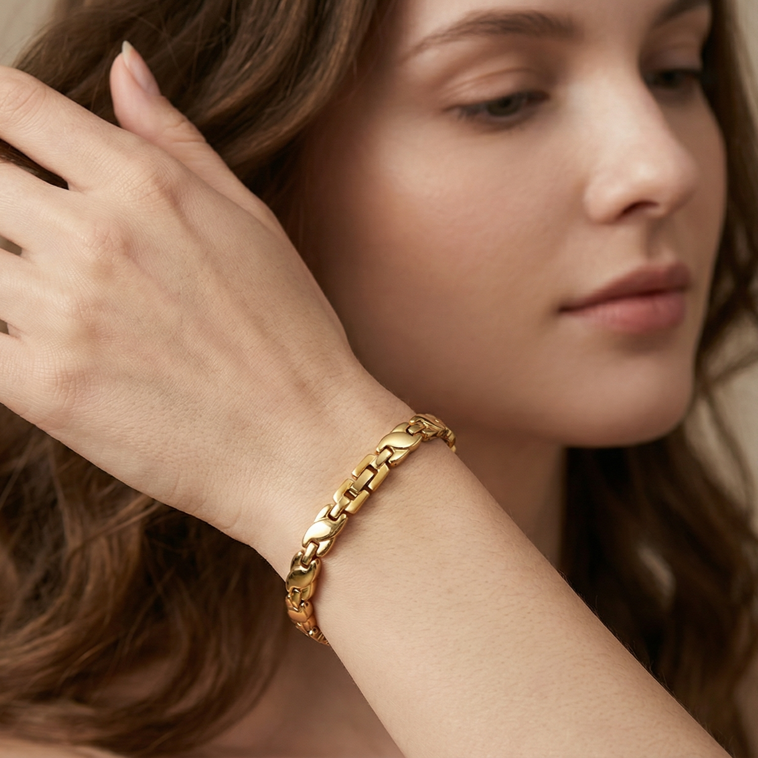 Stainless steel pure titanium magnet bracelet