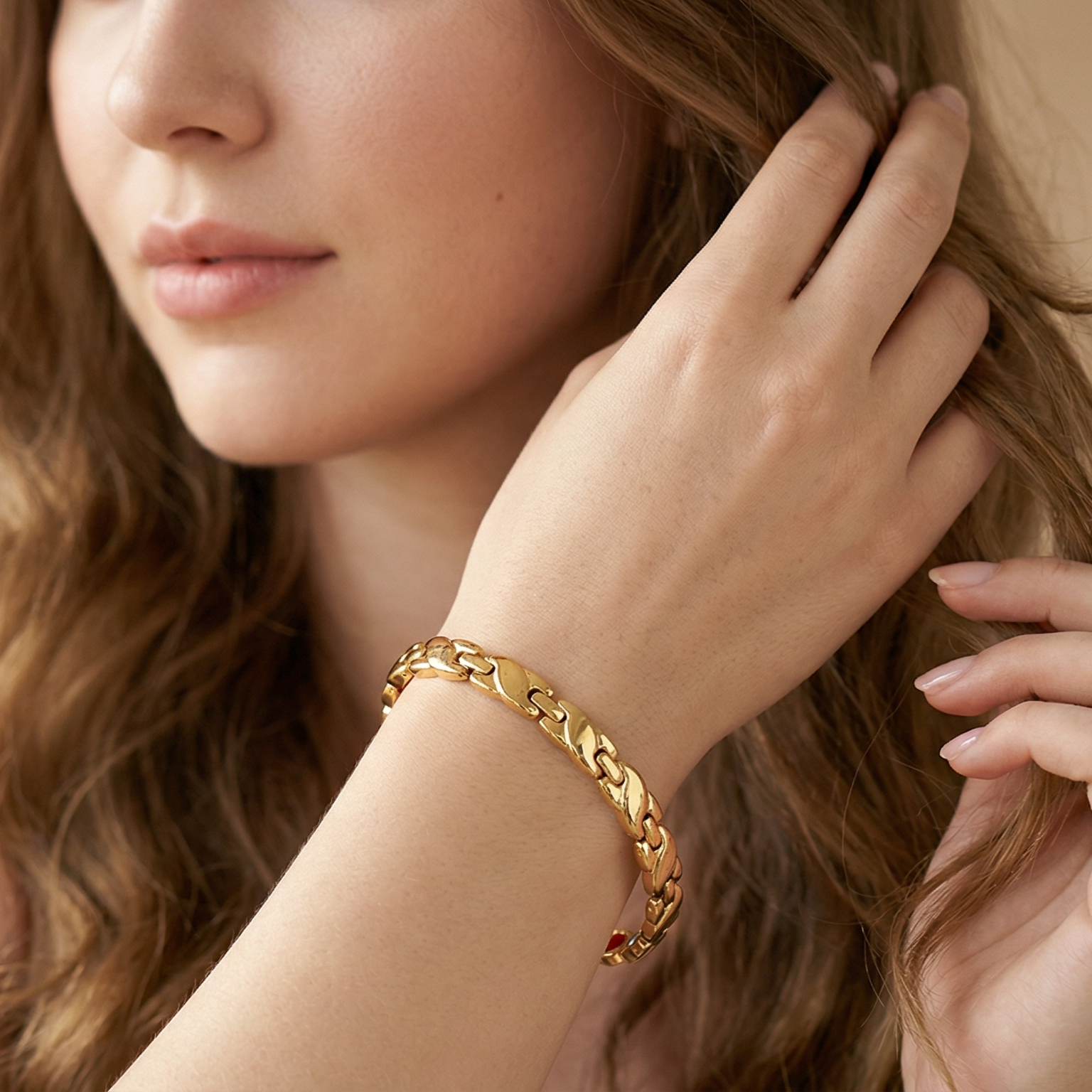 Stainless steel pure titanium magnet bracelet