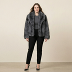 Winter Plush Coat Fashion Warm Thicken Fluffy Lapel Jacket Outwear Casual Long Sleeve Tops Womens Clothing