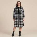 Coat Side Slit Lapel Loose Wool
