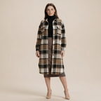 Coat Side Slit Lapel Loose Wool