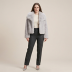 Winter Plush Coat Fashion Warm Thicken Fluffy Lapel Jacket Outwear Casual Long Sleeve Tops Womens Clothing