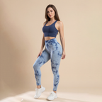 Women's Tie Dye High Waist Scrunch Sports Leggings