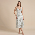 Mid-length Corset Elegant Slit Lace-up Women's Outing Leisure Dress