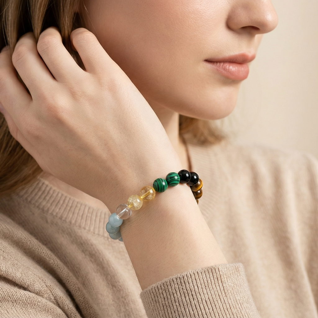 Bohemian Rainbow Stone Tiger Eye Crystal Bracelet
