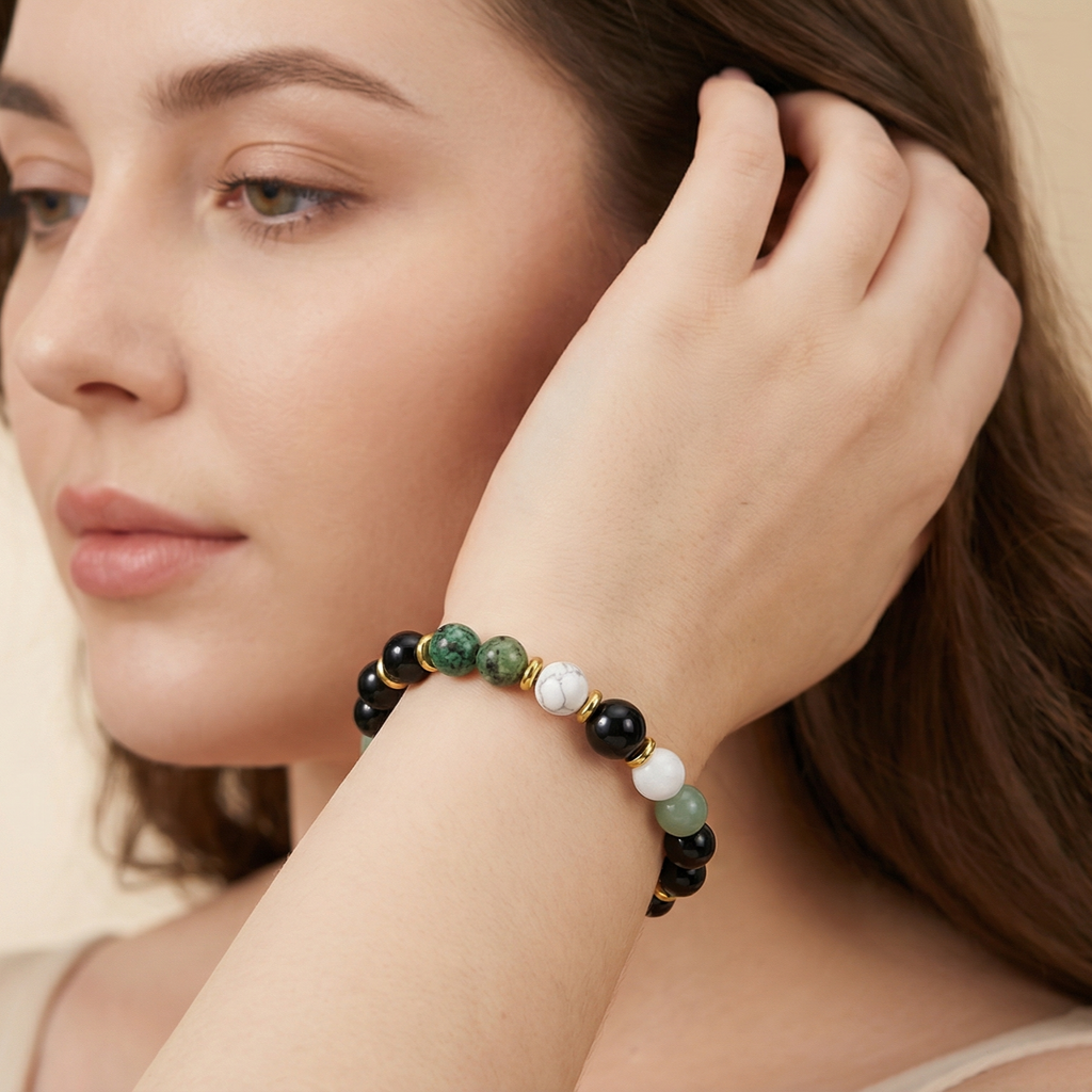 Bohemian Rainbow Stone Tiger Eye Crystal Bracelet