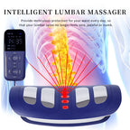 5-in-1 Electric Lumbar Massager — 4-Zone EMS, Airbag Traction, Heat Therapy, Vibration & Smart Timer | Rechargeable Spine Decompression Device