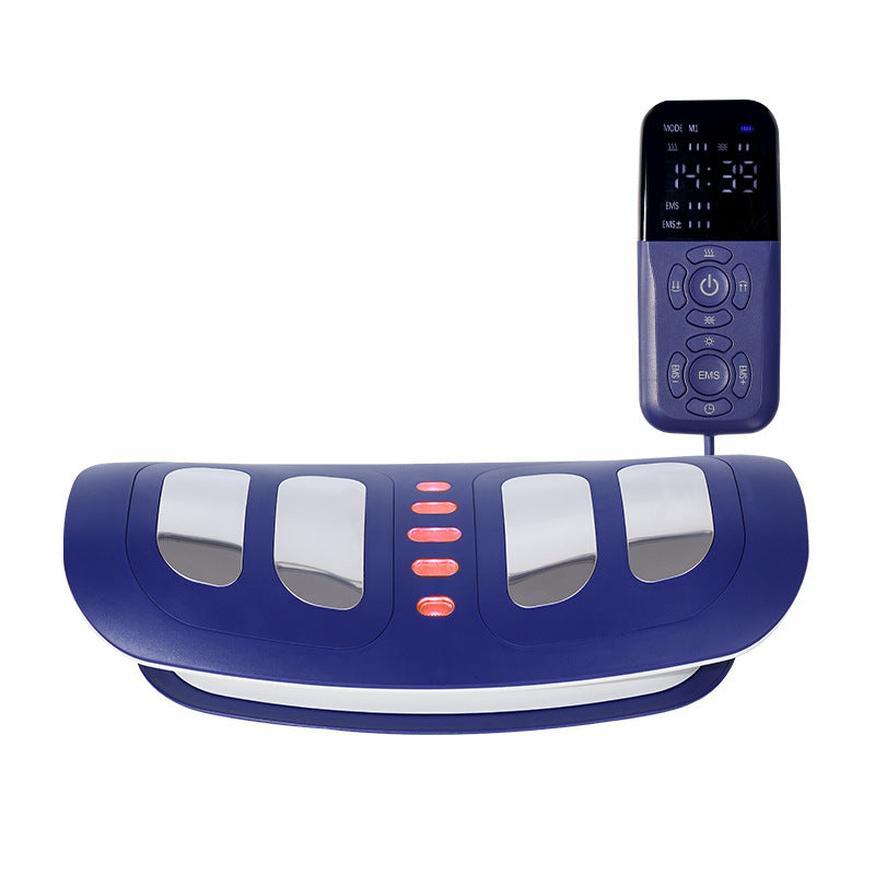 5-in-1 Electric Lumbar Massager — 4-Zone EMS, Airbag Traction, Heat Therapy, Vibration & Smart Timer | Rechargeable Spine Decompression Device