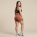 High-waisted Hip-lifting Fitness Pants Solid Color Quick-drying Tight Running Sports Yoga Shorts Women