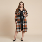 Coat Side Slit Lapel Loose Wool