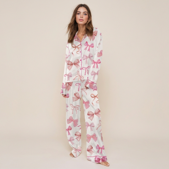 Printed Cute Pajamas Suit Long-sleeve Suit Suit Ladies