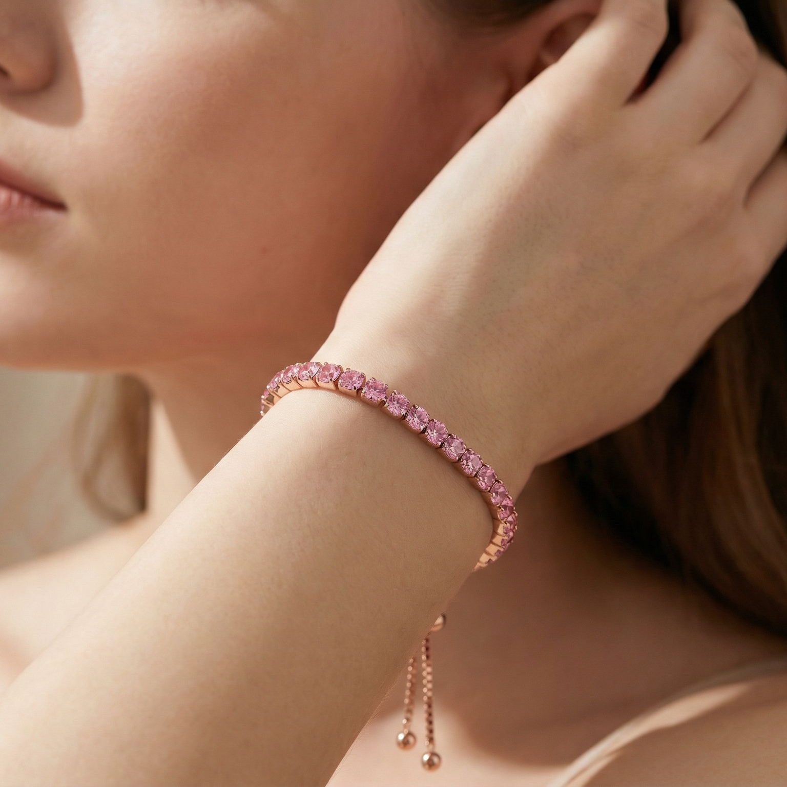Strobe Tennis Full-Diamond Bracelet Niche Design With A Luxe High-End Vibe