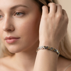 European And American Leaves Women's Titanium Steel Germanium Magnet Health Bracelet