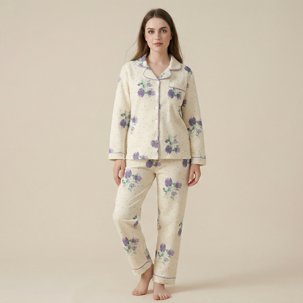 Women's Winter Thick Loose Air Cotton Pajamas Suit