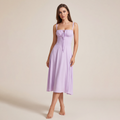 Mid-length Corset Elegant Slit Lace-up Women's Outing Leisure Dress