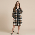 Coat Side Slit Lapel Loose Wool
