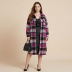 Coat Side Slit Lapel Loose Wool