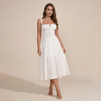 Mid-length Corset Elegant Slit Lace-up Women's Outing Leisure Dress
