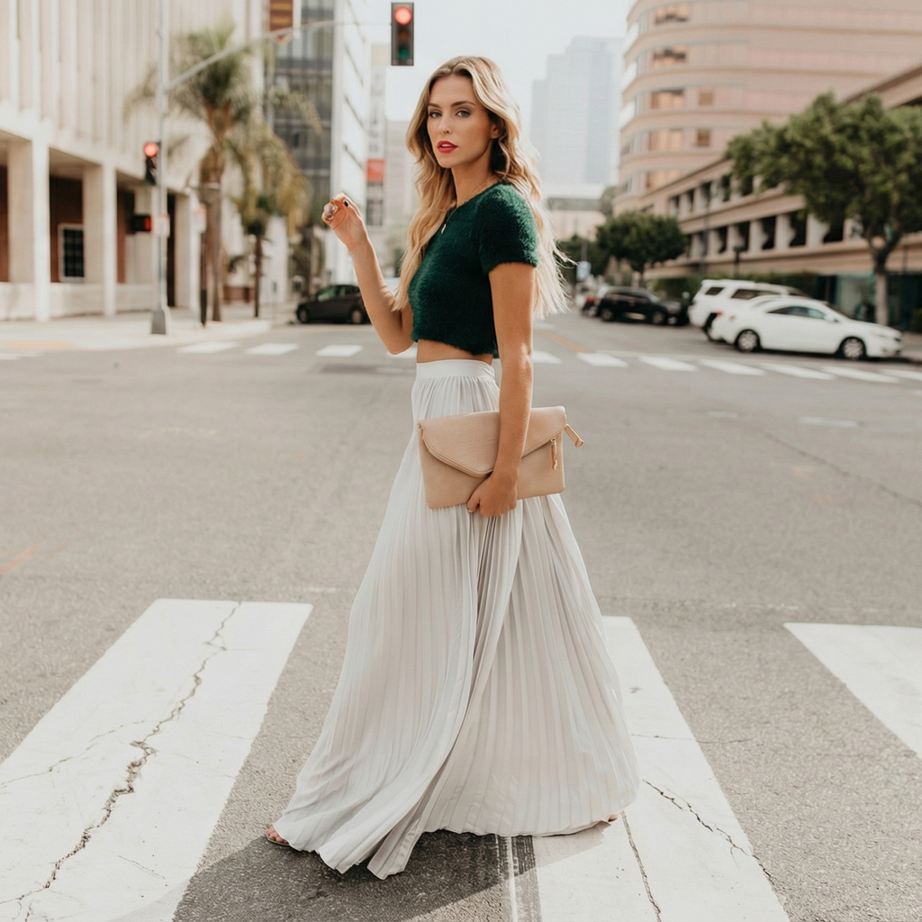 Women fashion casual skirt girls high Waist long skirts
