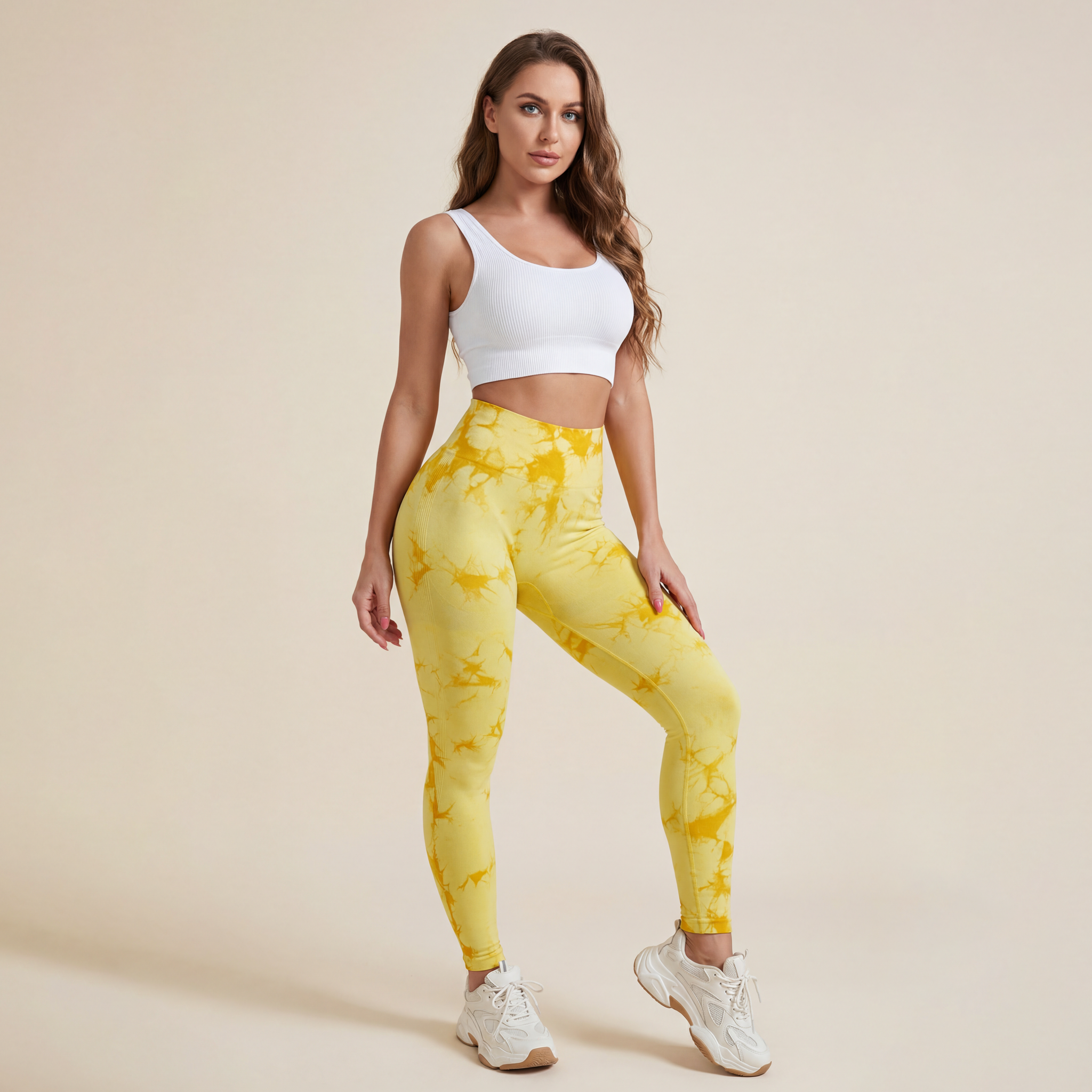 Women's Tie Dye High Waist Scrunch Sports Leggings